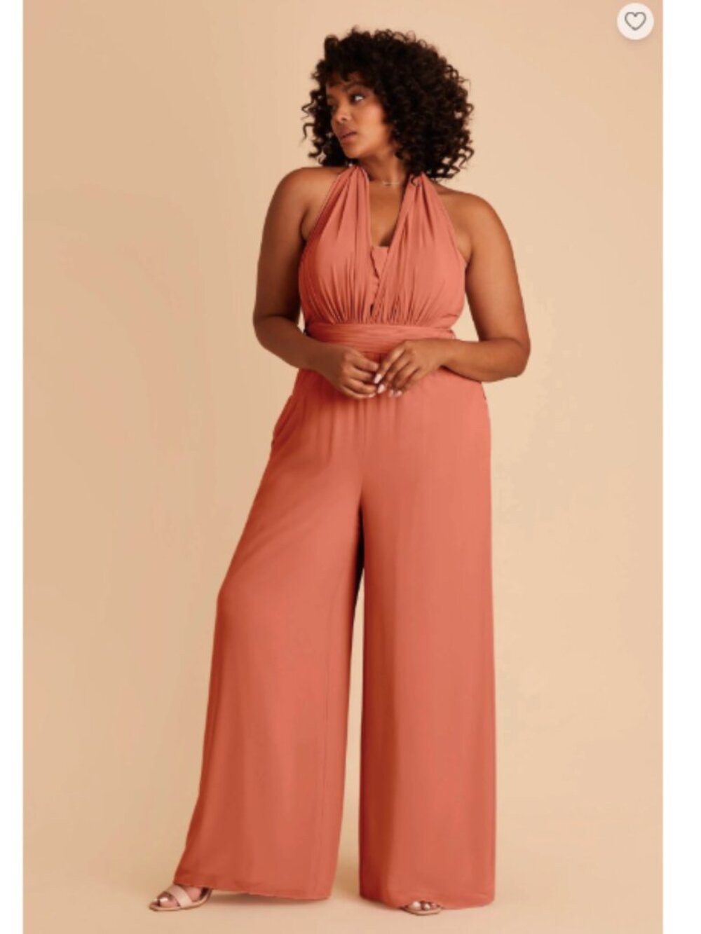 NWT Birdy Grey Gigi Convertible Jumpsuit Terracotta Chiffon Medium Bridesmaid